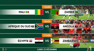 CAN 2025&nbsp;: Mali, Egypte, Afrique du sud en piste... les matchs prévus ce lundi 22 décembre