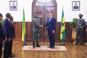 Brice Clotaire Oligui Nguema en visite de travail à Sao-Tomé et Principe